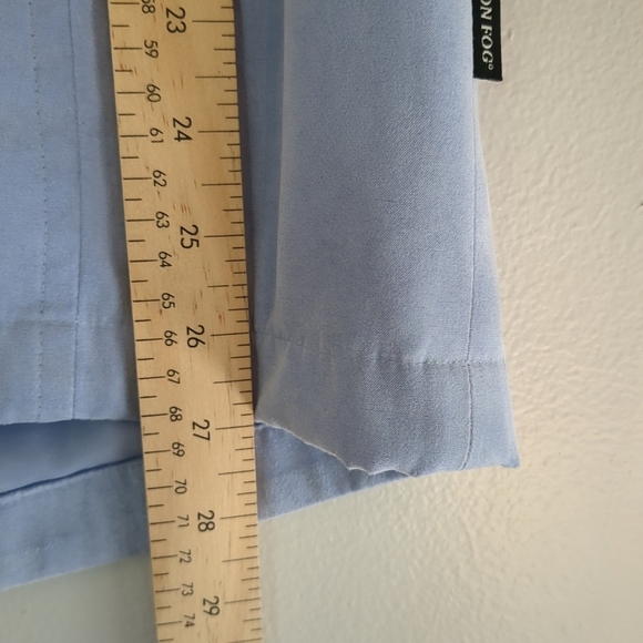 London Fog Short Trench Coat Women's XL Blue Hooded Rain Outdoor Quiet Luxury - Picture 11 of 13